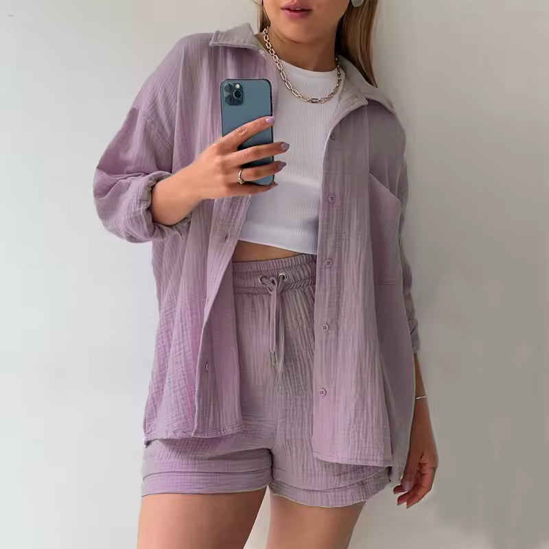 Ensemble Deux Pièces – Chemise Oversize & Short