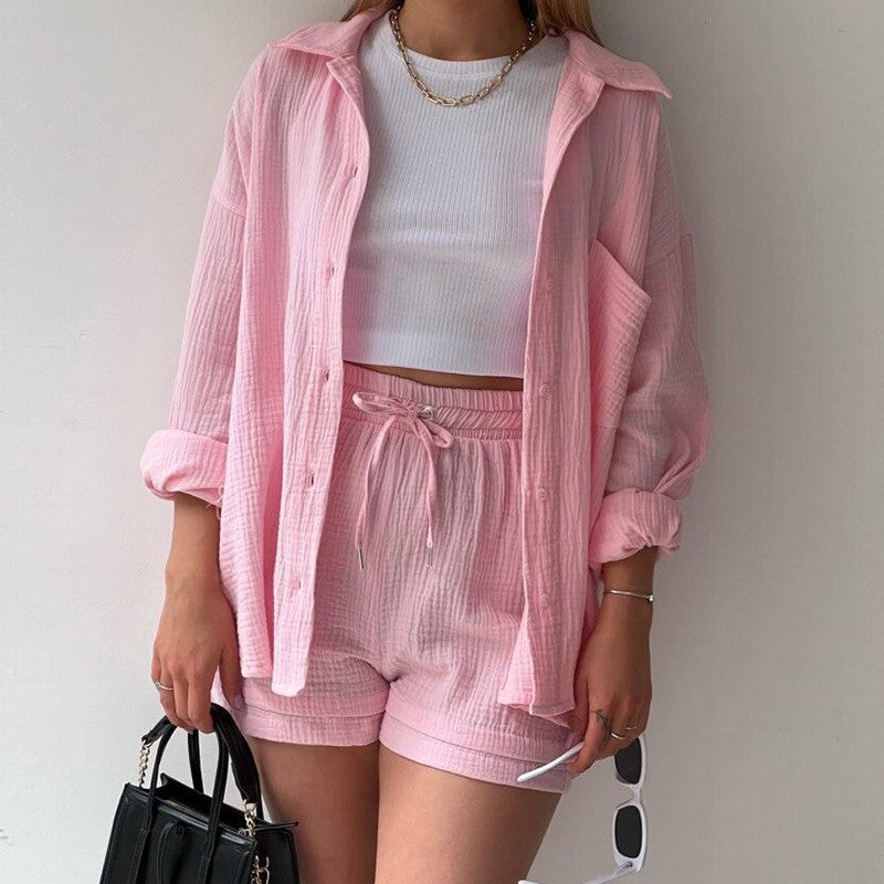 Ensemble Deux Pièces – Chemise Oversize & Short