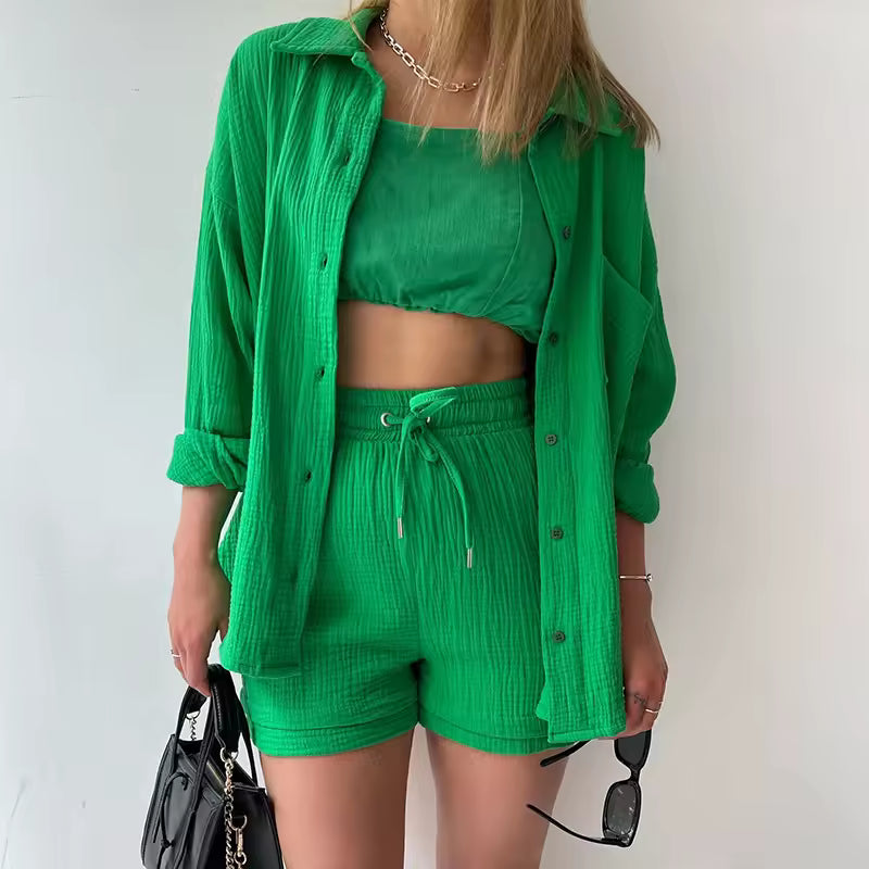 Ensemble Deux Pièces – Chemise Oversize & Short